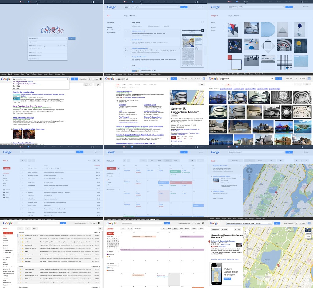 Google products before and after reference designs