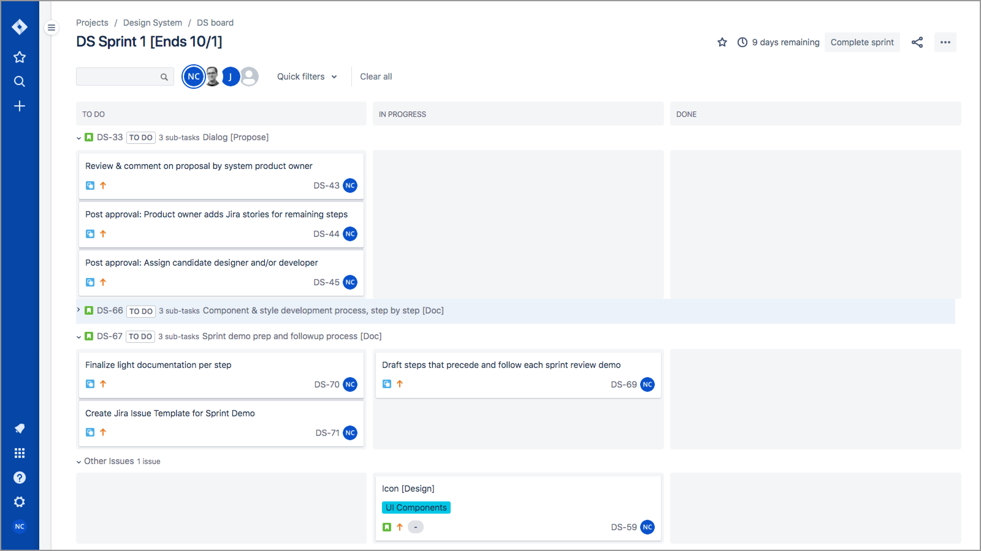 Eightshapes > @components > Using Jira for Design Systems